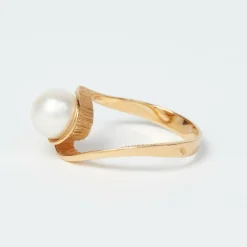 Bague Or Jaune - Perle de culture