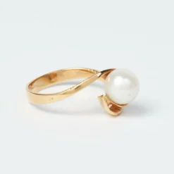 Bague Or Jaune - Perle de culture