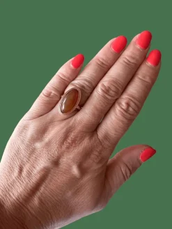 Bague Or Jaune - Quartz fumé
