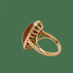 Bague Or Jaune - Quartz fumé