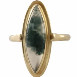 Bague Or jaune Agate