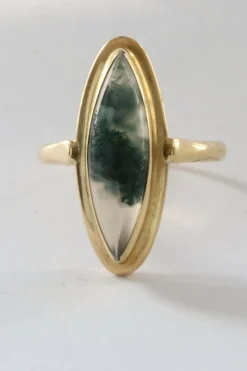 Bague Or jaune Agate
