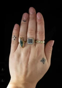 Bague Or jaune Agate