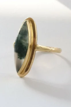 Bague Or jaune Agate