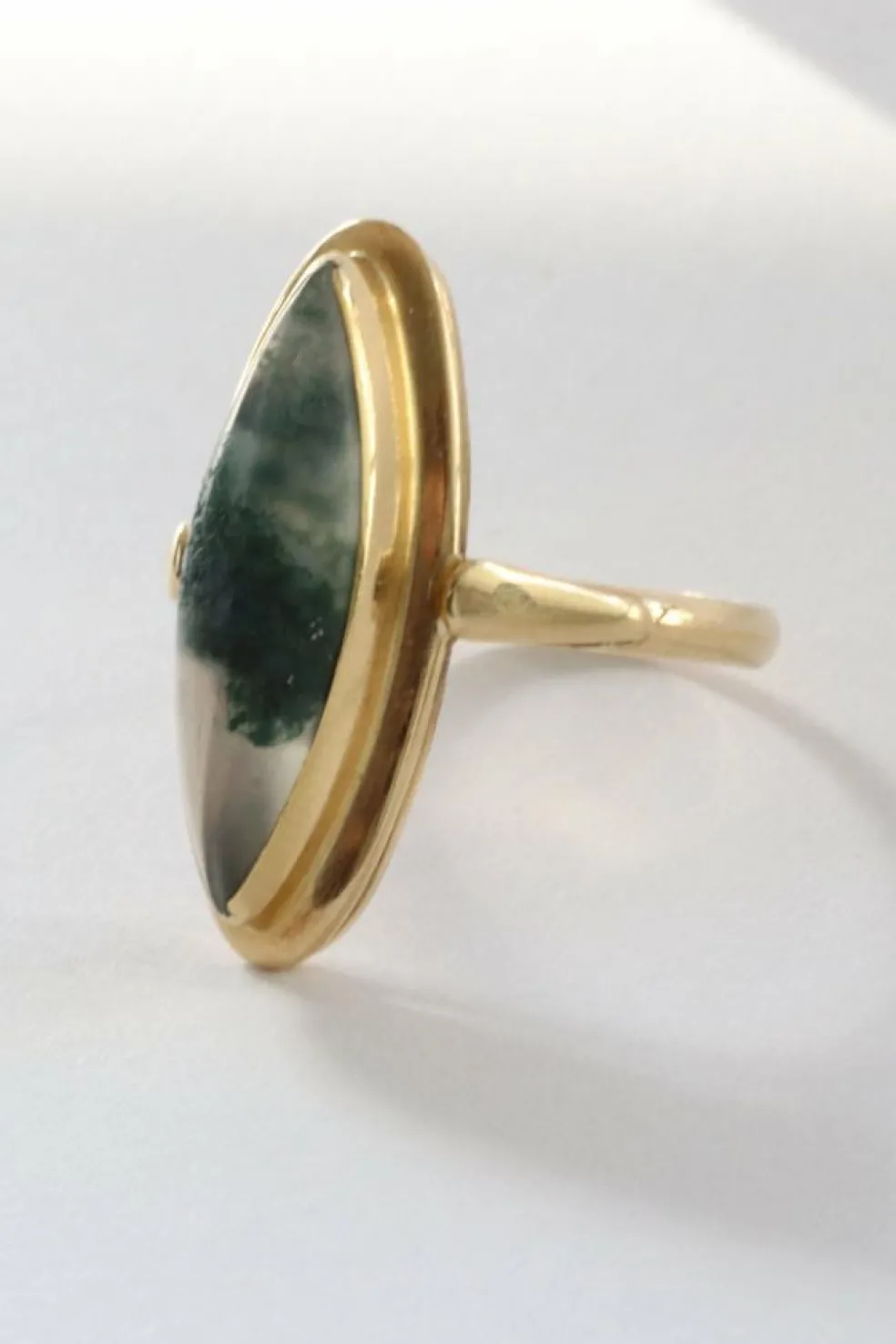 Bague Or jaune Agate
