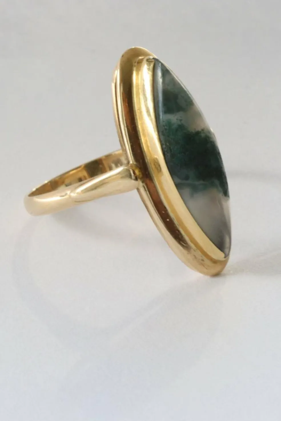 Bague Or jaune Agate