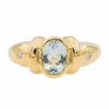 Bague Or jaune Aigue-marine