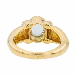 Bague Or jaune Aigue-marine