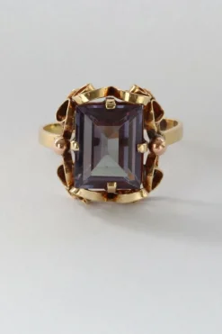 Bague Or jaune Alexandrite