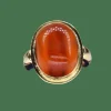 Bague or jaune ambre