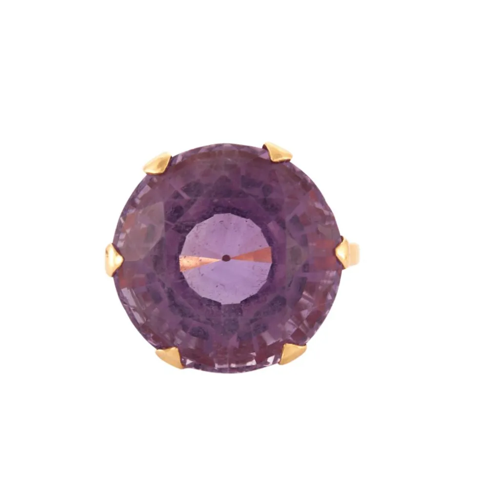 Bague Or Jaune Améthyste