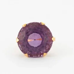 Bague Or Jaune Améthyste