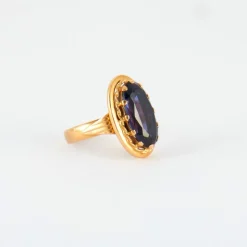 Bague Or jaune Améthyste