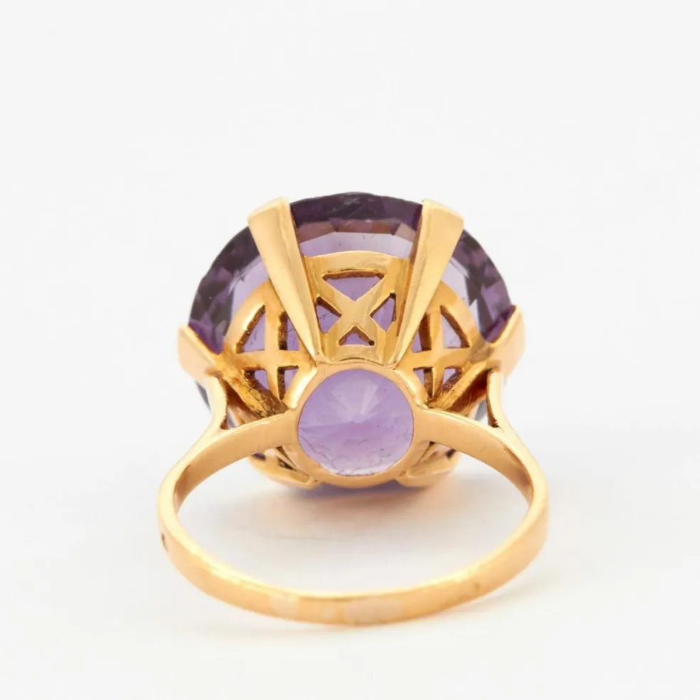 Bague Or Jaune Améthyste