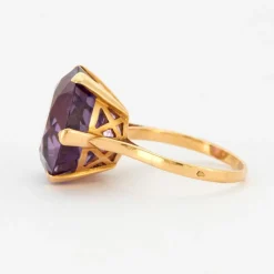 Bague Or Jaune Améthyste