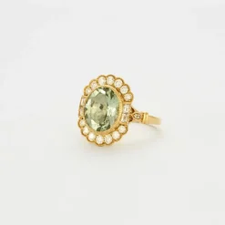 Bague or jaune Améthyste et diamants