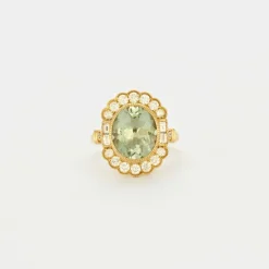 Bague or jaune Améthyste et diamants