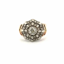 Bague Or Jaune Art Déco Diamants