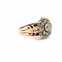 Bague Or Jaune Art Déco Diamants