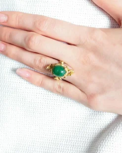 Bague Or Jaune Aventurine