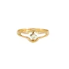 Bague or jaune centrée d'un diamant