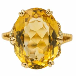Bague Or jaune Citrine