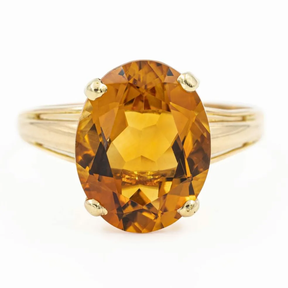 Bague Or jaune Citrine