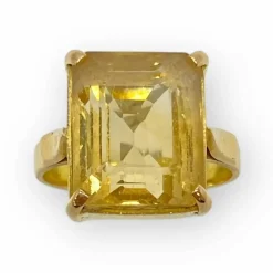 Bague or jaune citrine