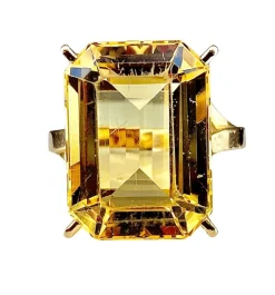 Bague Or jaune Citrine