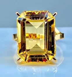Bague Or jaune Citrine