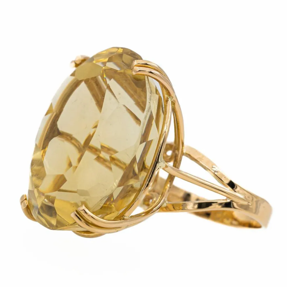 Bague Or jaune Citrine