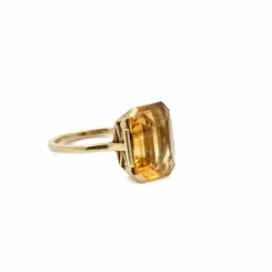 Bague Or jaune Citrine