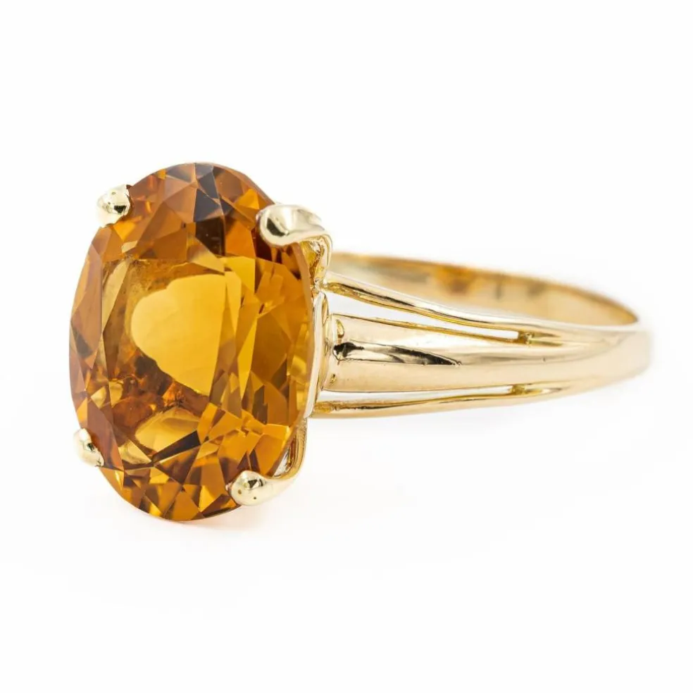 Bague Or jaune Citrine