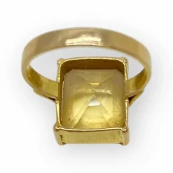 Bague or jaune citrine