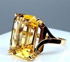 Bague Or jaune Citrine