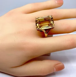 Bague Or jaune Citrine