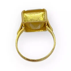 Bague or jaune citrine
