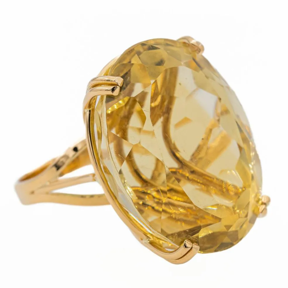 Bague Or jaune Citrine