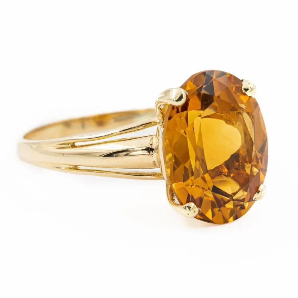 Bague Or jaune Citrine