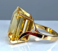 Bague Or jaune Citrine