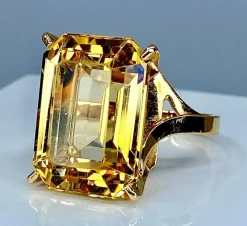 Bague Or jaune Citrine