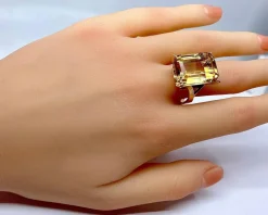 Bague Or jaune Citrine