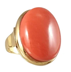 Bague Or jaune Corail