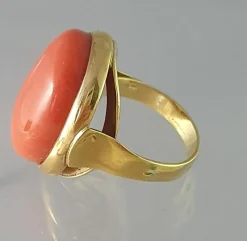 Bague Or jaune Corail