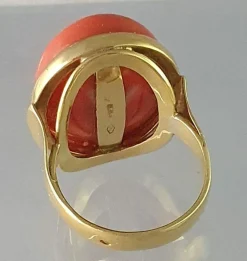 Bague Or jaune Corail