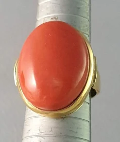 Bague Or jaune Corail