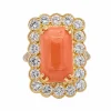 Bague Or jaune Corail, Diamant