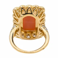 Bague Or jaune Corail, Diamant