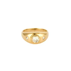 Bague or jaune diamant