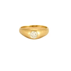 Bague or jaune diamant